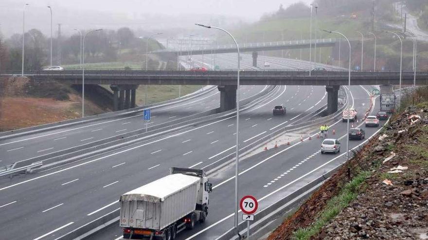 Tramo inaugurado esta semana de la AP-9 en Santiago.