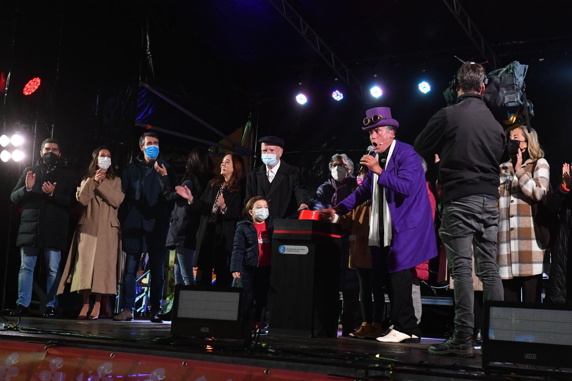 Encendido del alumbrado navideño en A Coruña