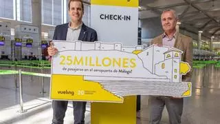 Vueling alcanza 25 millones de pasajeros en Málaga