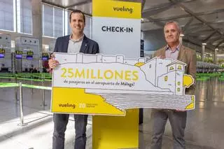 Vueling alcanza 25 millones de pasajeros en Málaga y aspira a mejorar su cuota de mercado