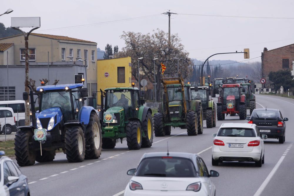 La marxa de tractors a Girona