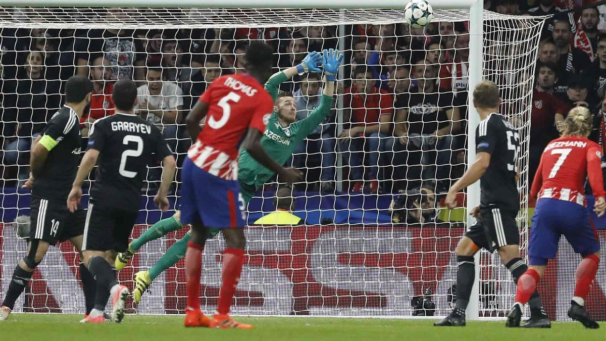 LACHAMPIONS | Atlético de Madrid-Qarabag (1-1): El gol de Thomas