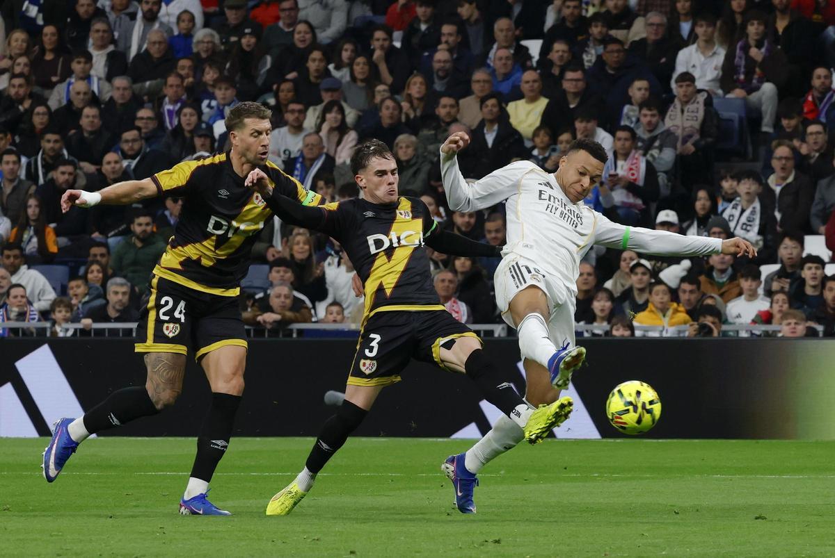 Mbappé, en el aprtido de la jornada 22 de liga ante el Rayo