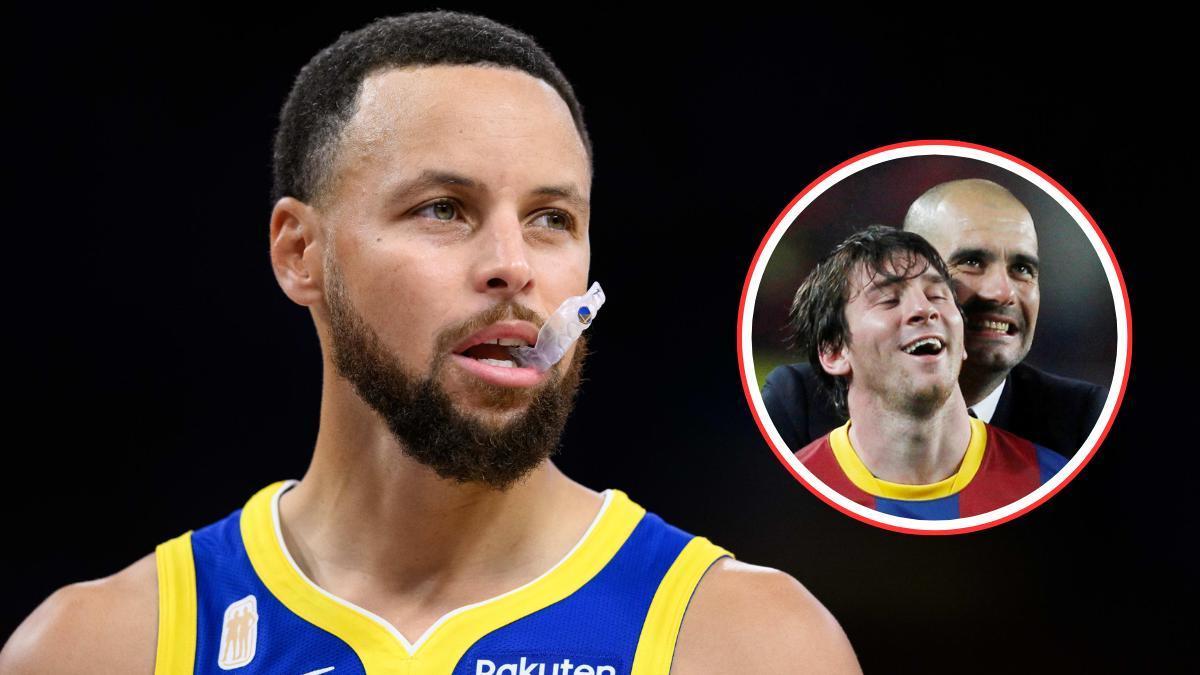 Steph Curry lanza flores al 'tiki taka' de Pep Guardiola y el Barça.