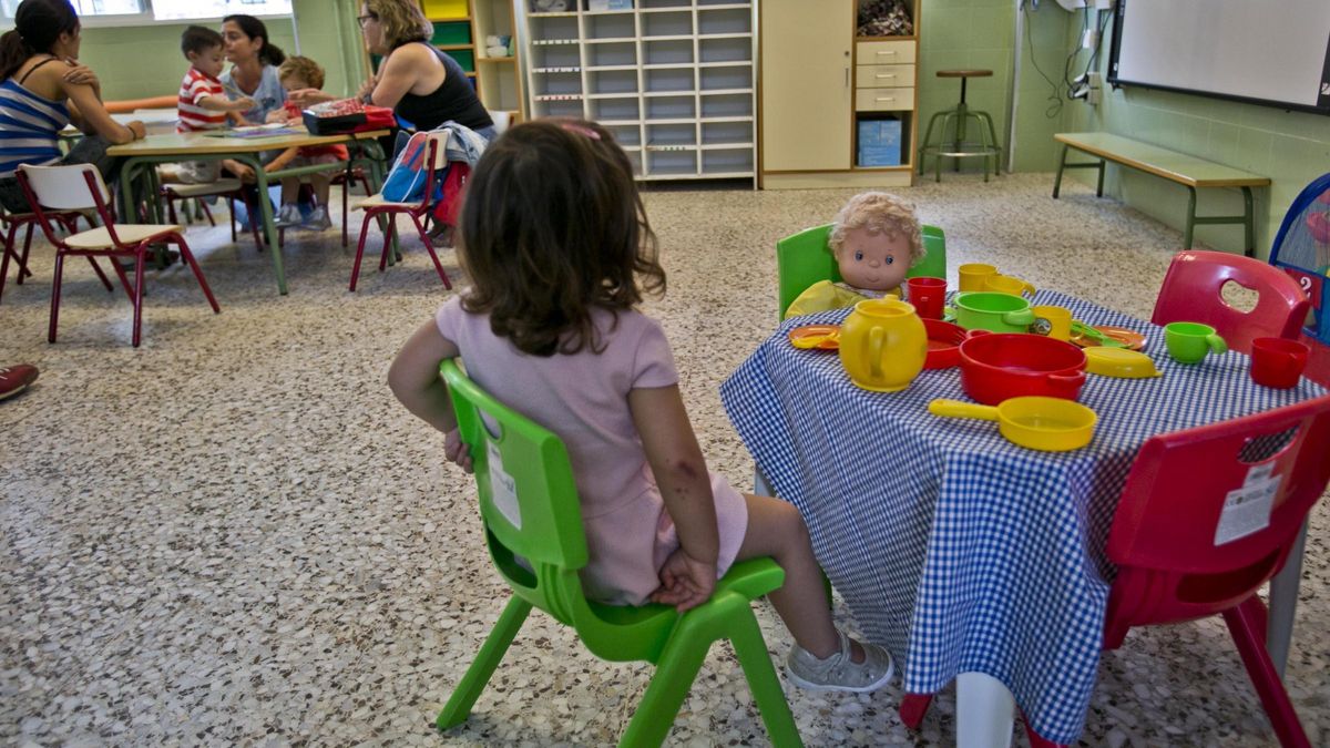 Un aula de Infantil de un colegio de Elche