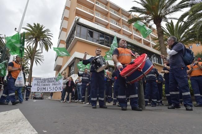 Concentración de trabajadores de parquímetro