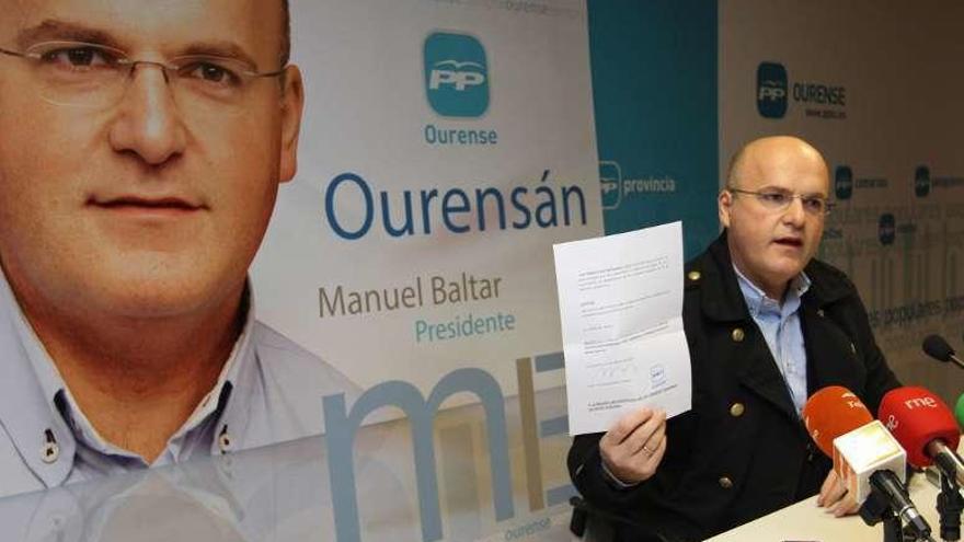 José Manuel Baltar, presentando su candidatura. // I. Osorio