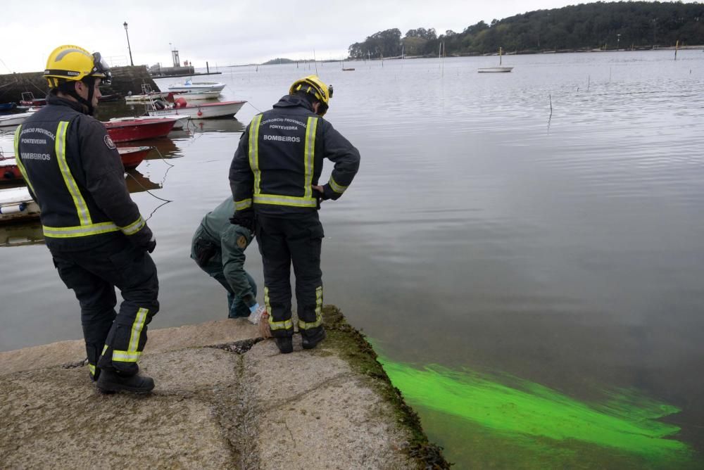 Gran mancha verde en el mar de Carril