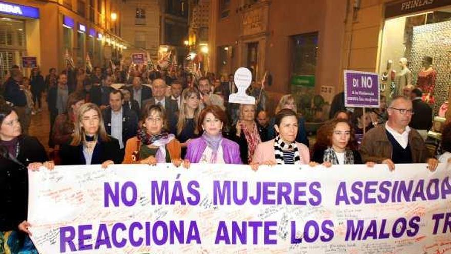 Imagen de una manifestación contra la violencia machista celebrada en la capital.