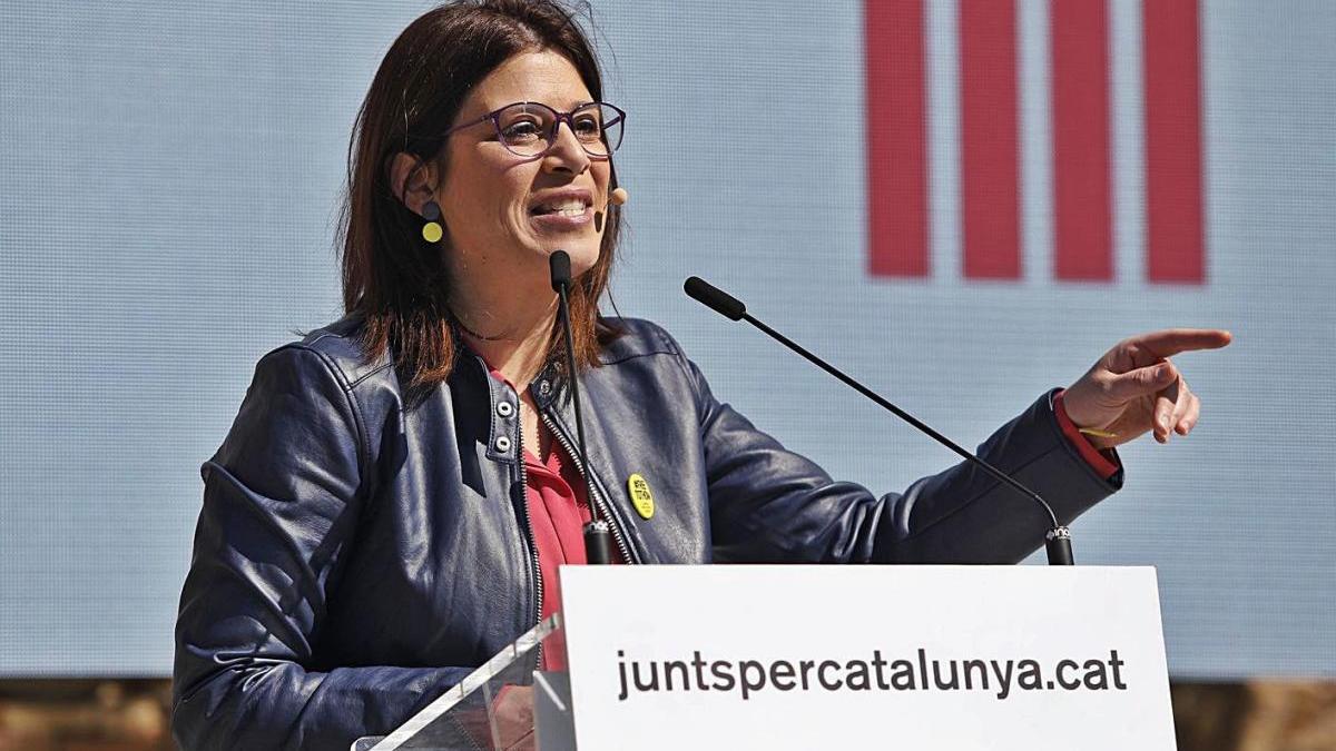 Gemma Geis en un acte electoral de Junts per Catalunya.