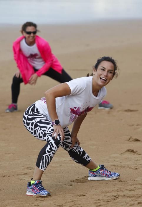 Entrenamiento para la carrera de la mujer de Gijón con Paula Butragueño