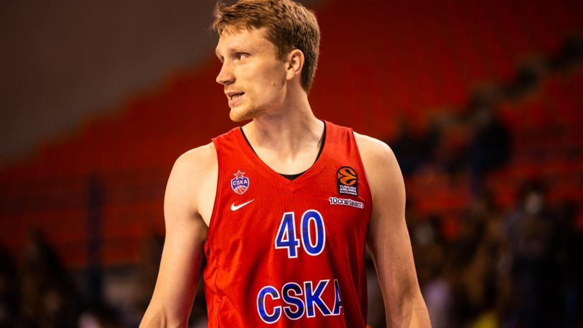 Marius Grigonis, con la camiseta del CSKA