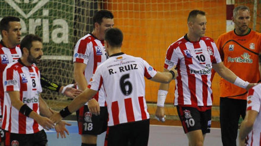 Jugadores del Fertiberia, durante un partido.