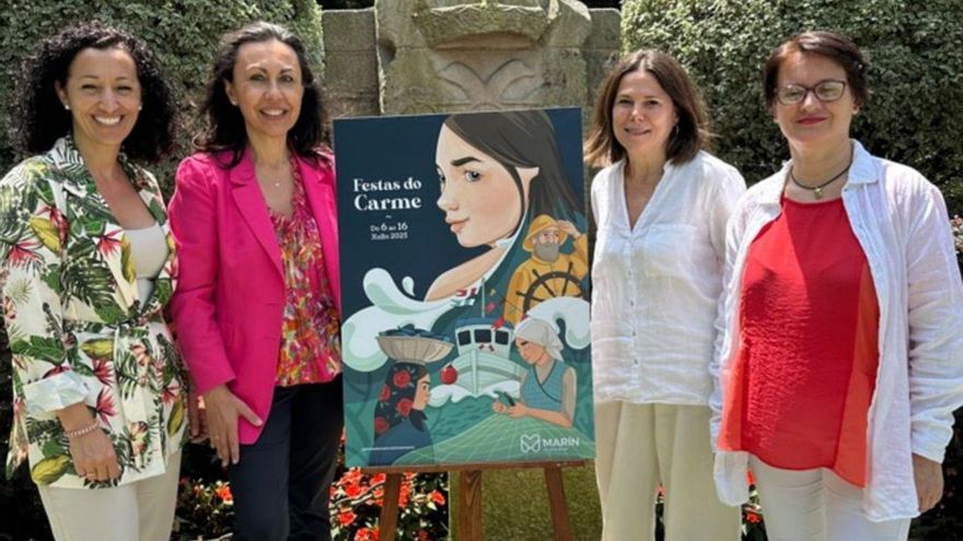 Presentación del programa, con el cartel de Tamara Baz.