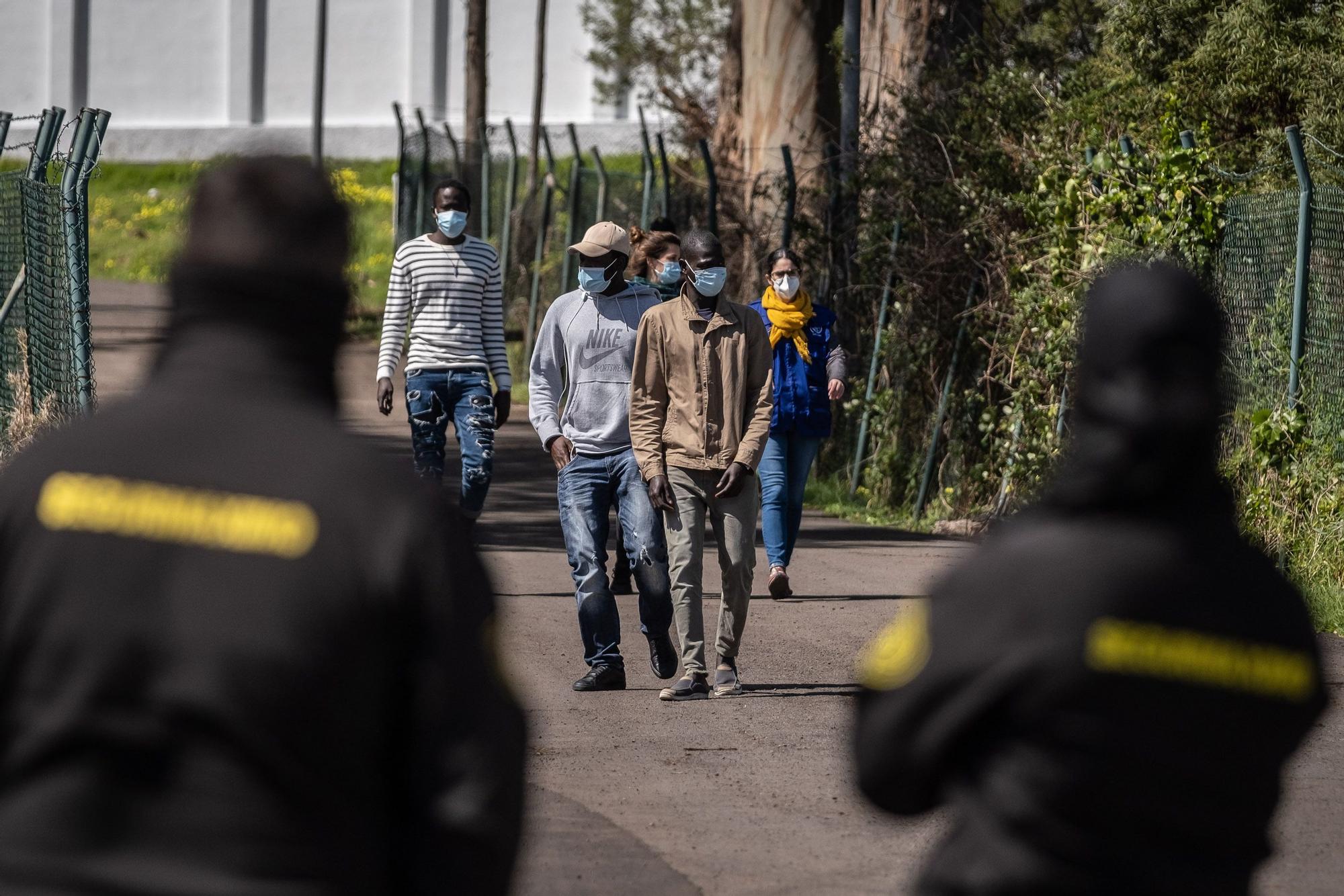 Llegada de migrantes a Las Canteras