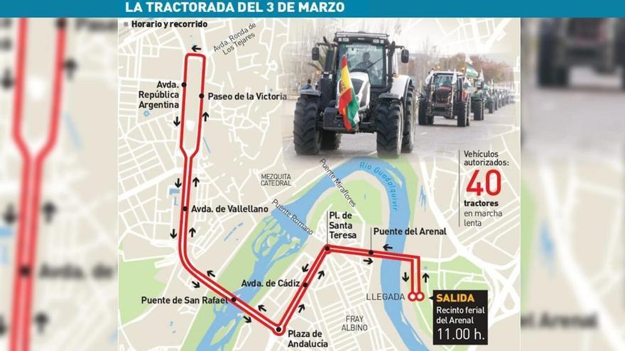 Los tractores pondrán el tráfico a prueba este domingo en Córdoba en una nueva protesta del campo