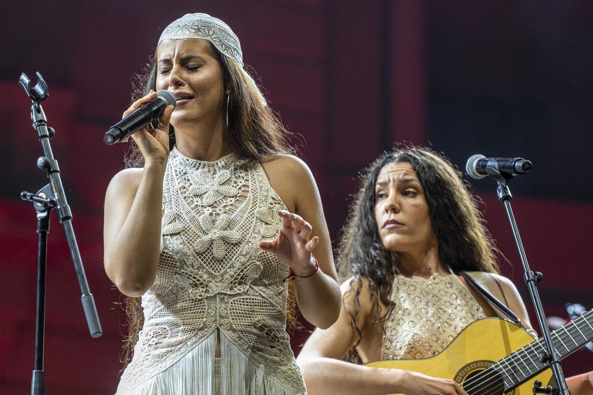 El grupo Las Migas durante su actuación en los jardines del Palau de Pedralbes dentro del Festival Les Nits Occident