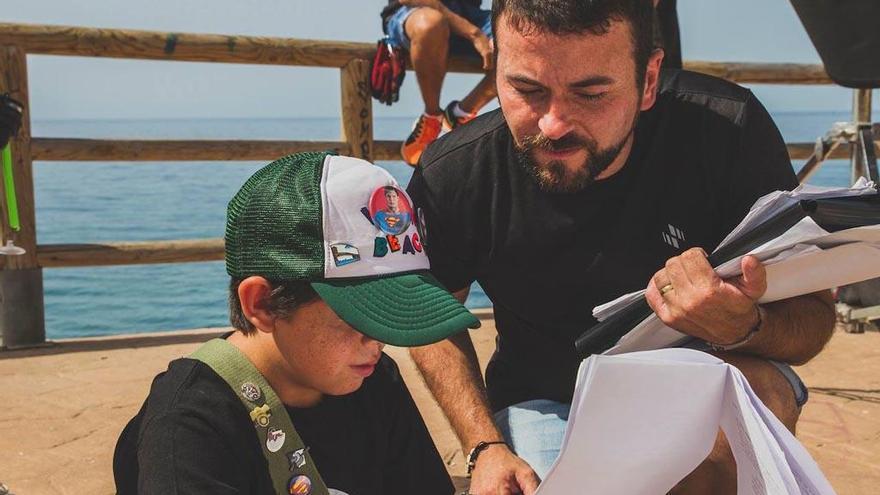 Diversos momentos del rodaje de «Los Chimplonitos».