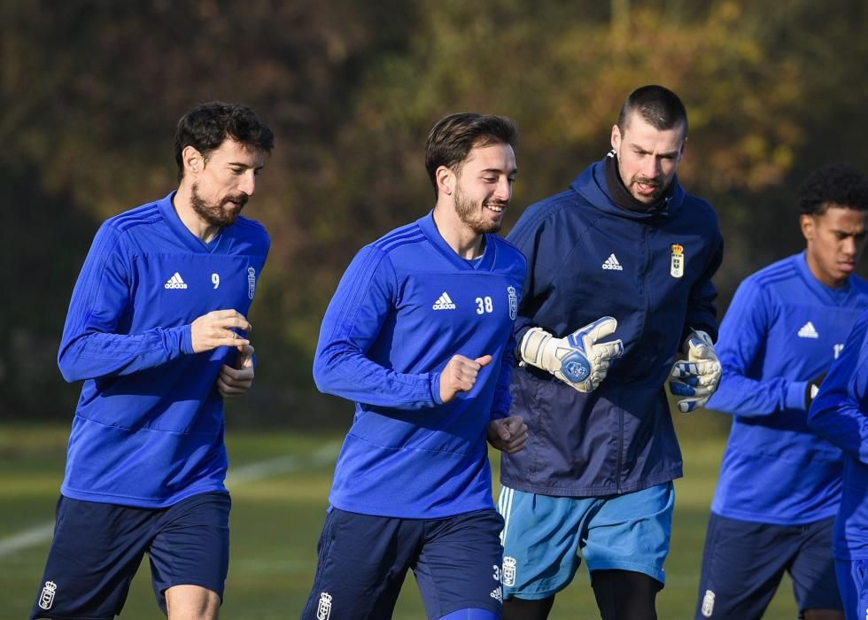 Entrenamiento del Real Oviedo en El Requexón