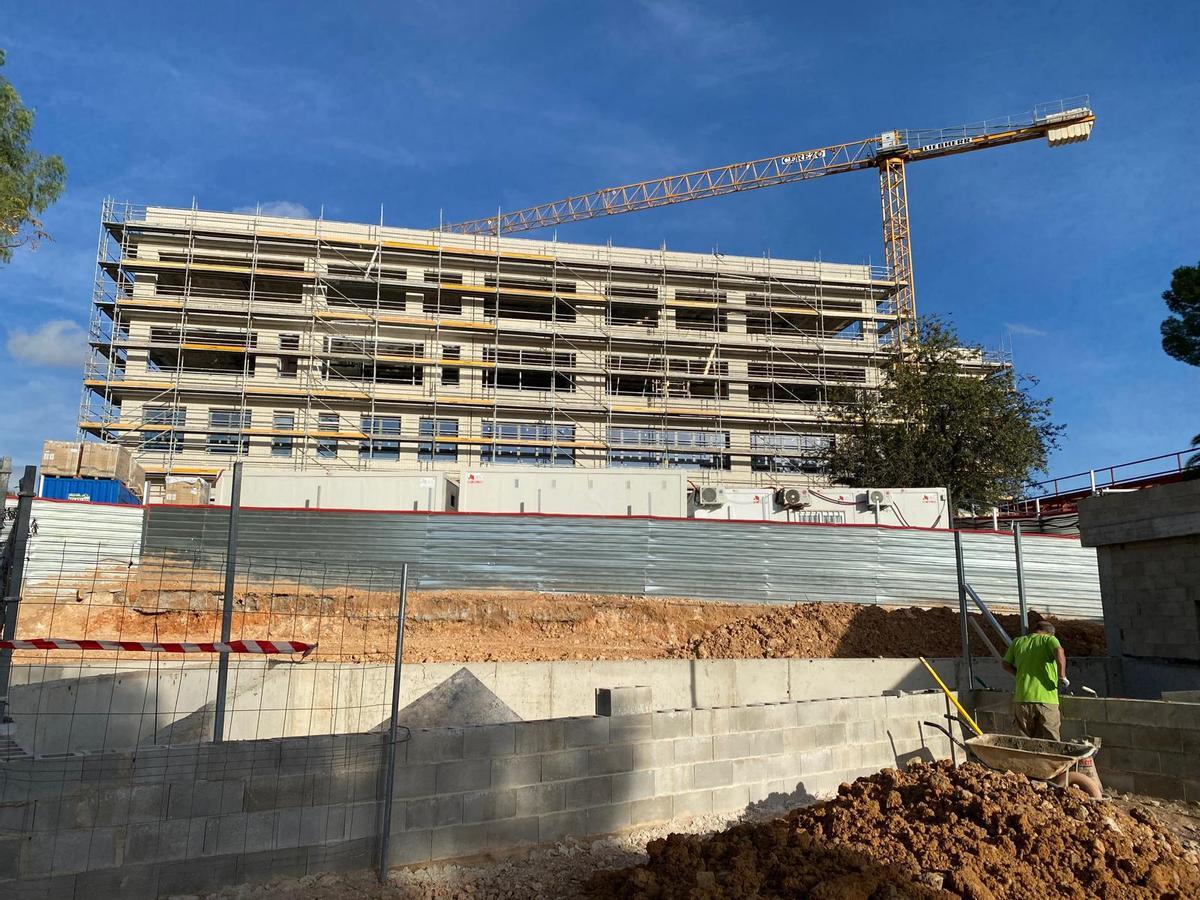 Vista del nuevo pabellón, cuyas obras ya están muy avanzadas