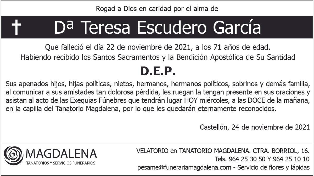 Dª Teresa Escudero García