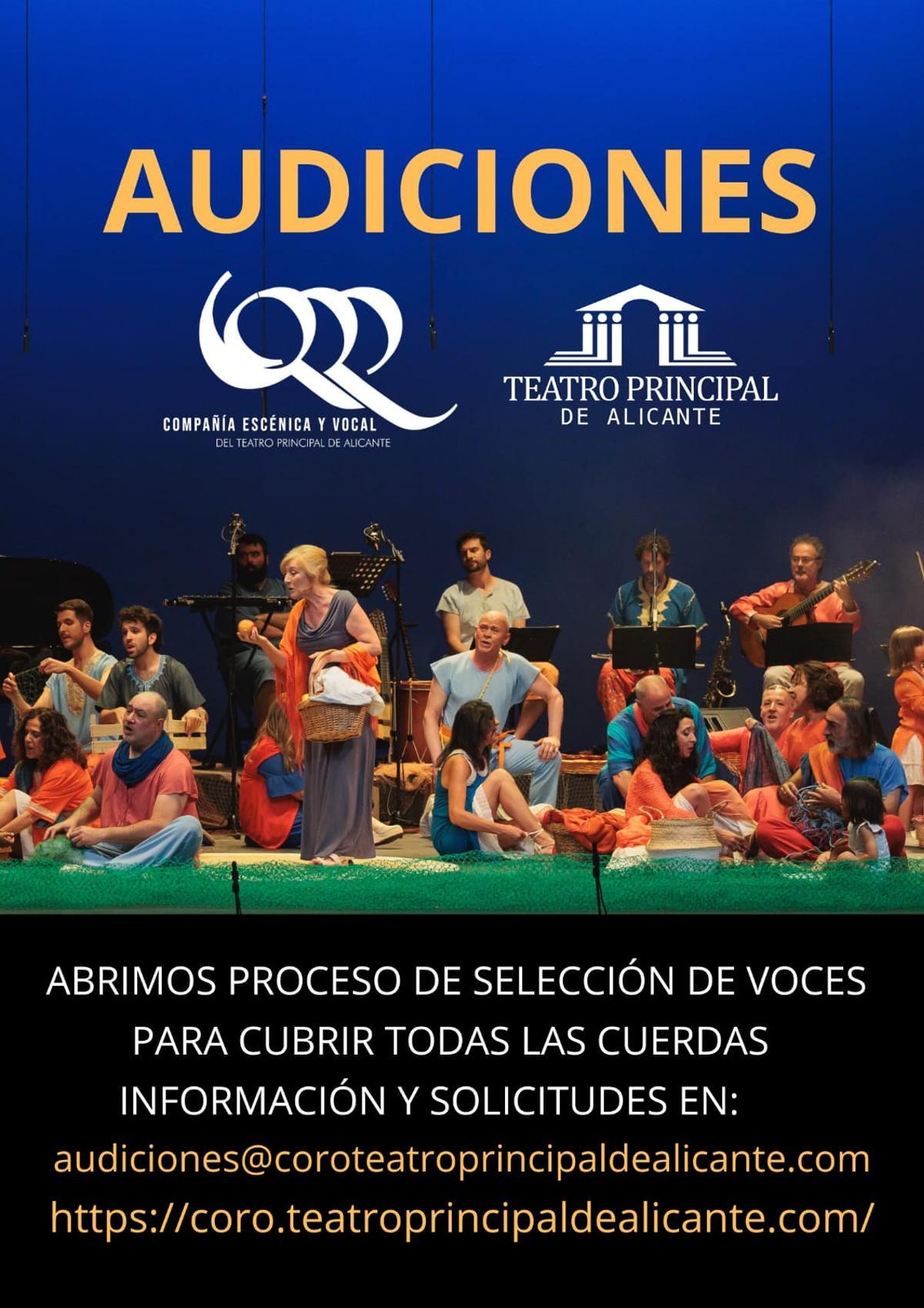Cartel de la apertura del proceso de audiciones