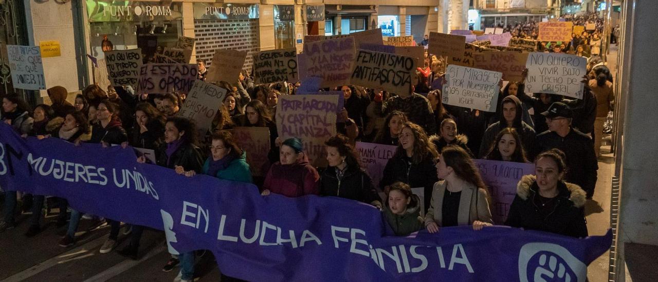 Manifestación contra la violencia machista en Zamora.