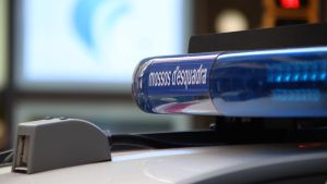 Llums dun cotxe dels Mossos dEsquadra.