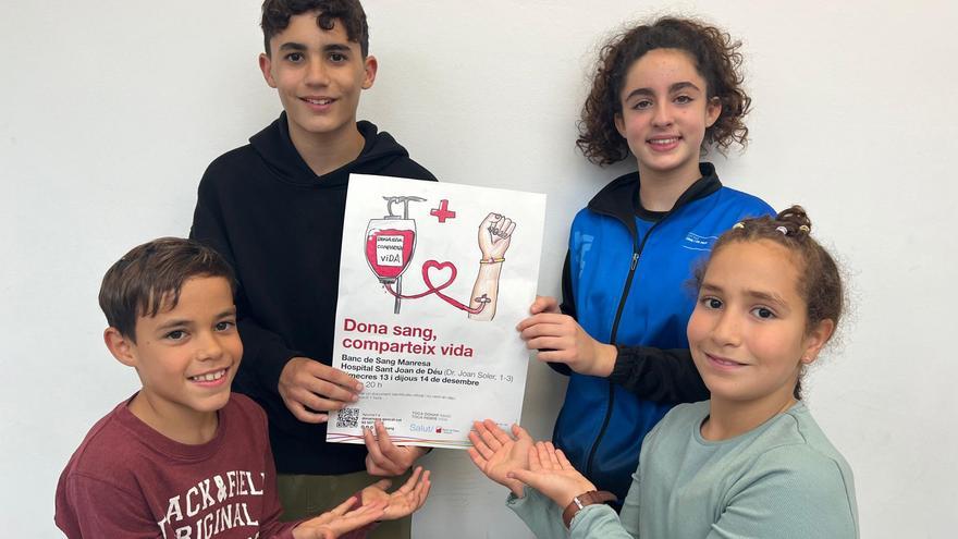 L’alumnat de 5è i 6è del col·legi Oms i de Prat organitza una campanya de donació de sang