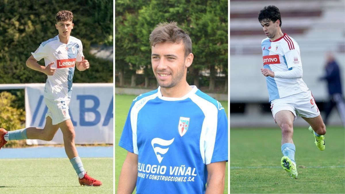 Los tres nuevos fichajes de la SD Compostela.