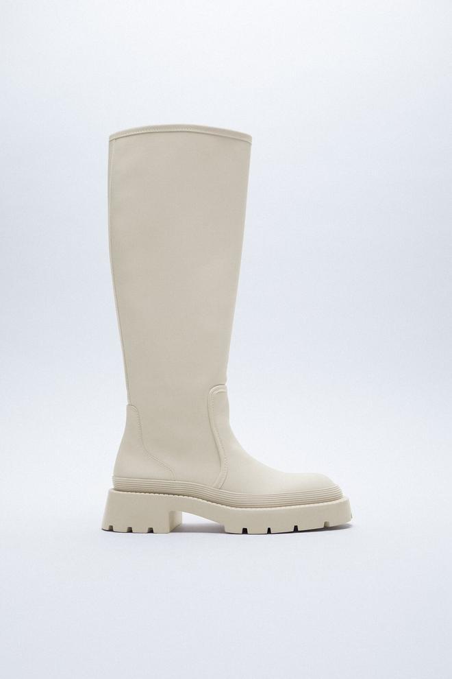 bota blanca zara