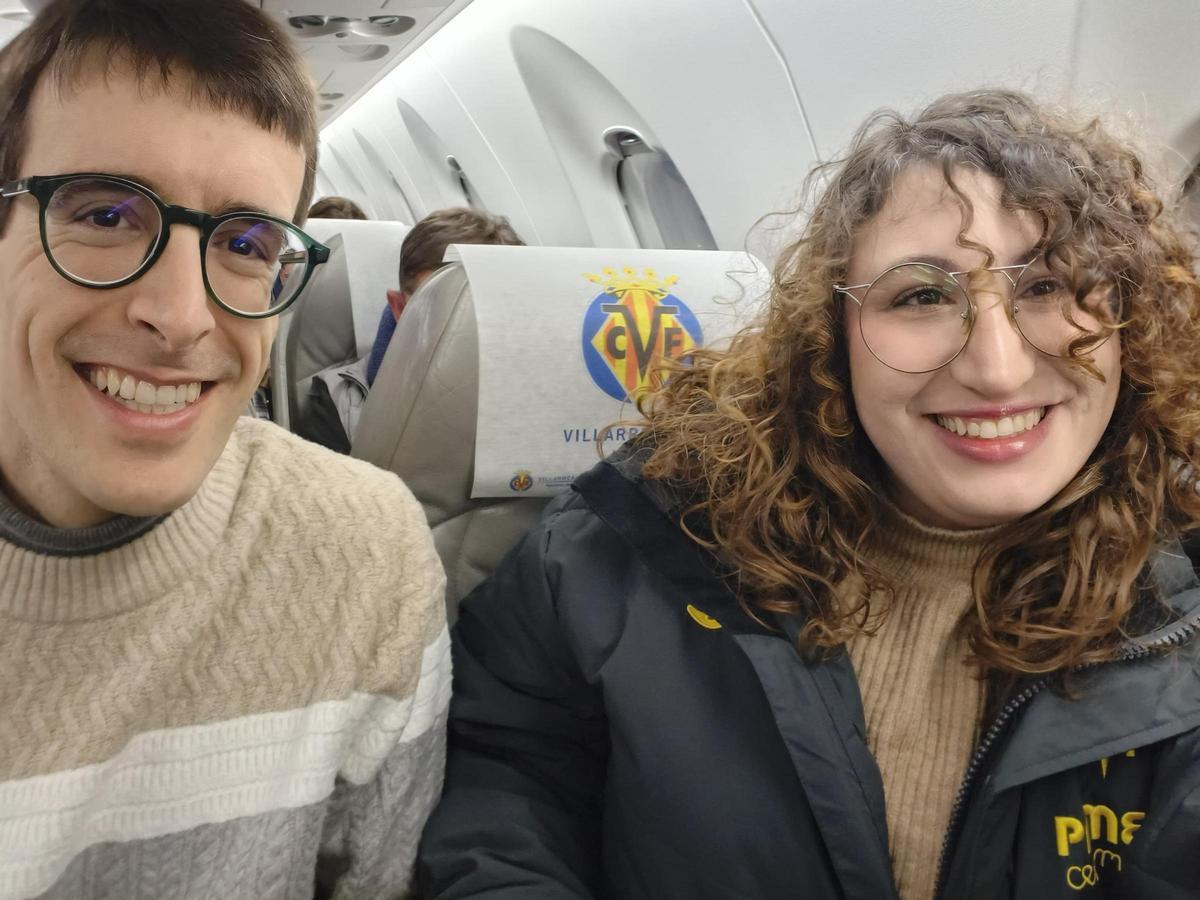 Galería: La experiencia de Gemma y Josep de viajar con la expedición del Villarreal a Pamplona