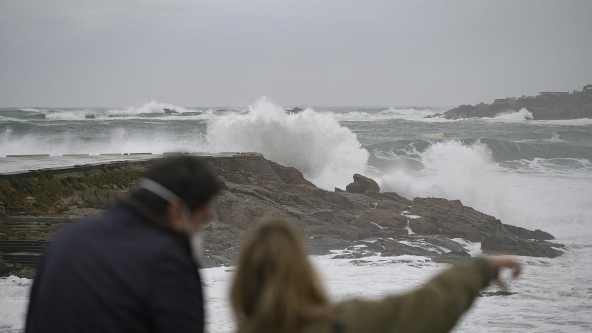 Temporal costero en A Coruña.