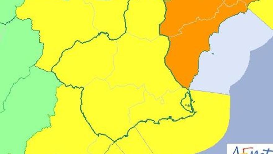 La gota fría pone en aviso amarillo a toda la Región este miércoles