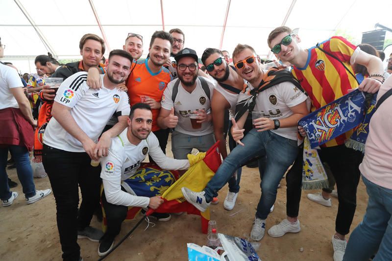 Fan zone del Valencia CF en el viejo cauce del río