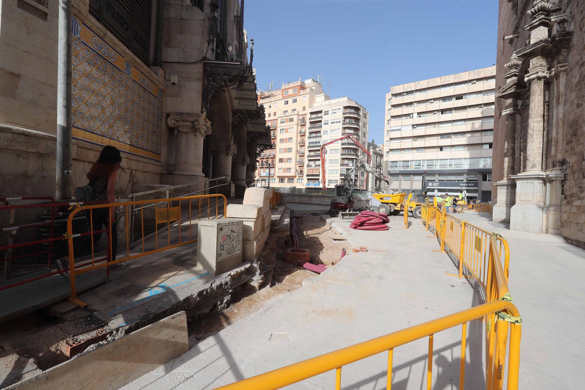 Avanzan las obras en el entorno del Mercado Central