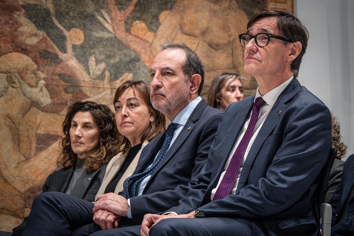 El president, junto a Paneque y Espadaler