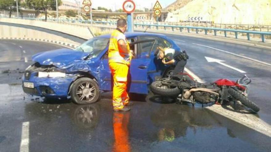 Tres heridos en un choque en el scalextric de Alicante