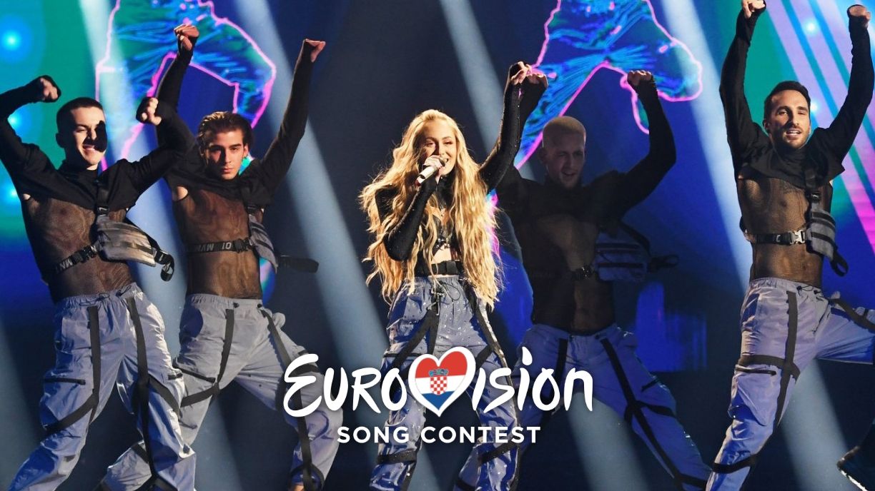 Albina, representante de Croacia en Eurovisión 2021, en el escenario del 'Dora 21'