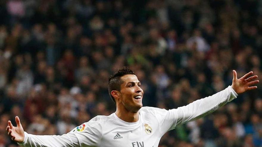 Cristiano Ronaldo celebra un gol contra el Espanyol.