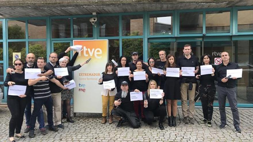 protesta de trabajadores de rtve