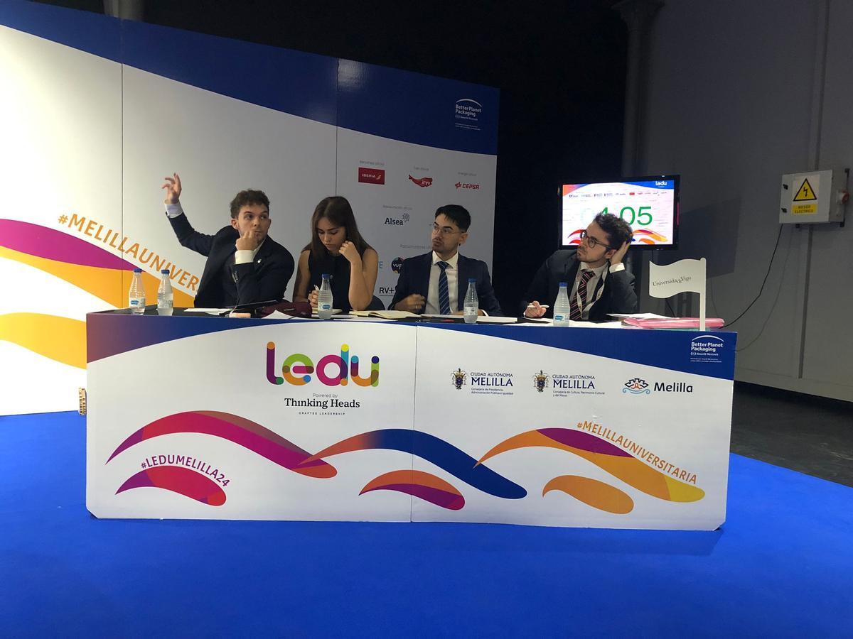 Iván Fernández, Inés Tuñón, Jesús Gómez y Tomás Aparicio, durante el torneo.