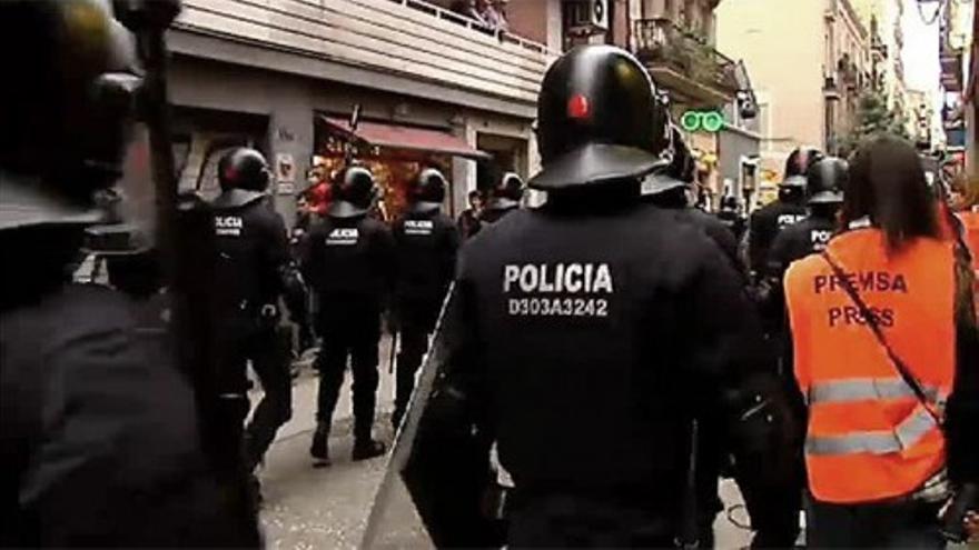 Consignas antisistema en Barcelona