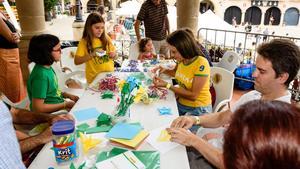 Actividad familiar del Festival del Día de Brasil. 