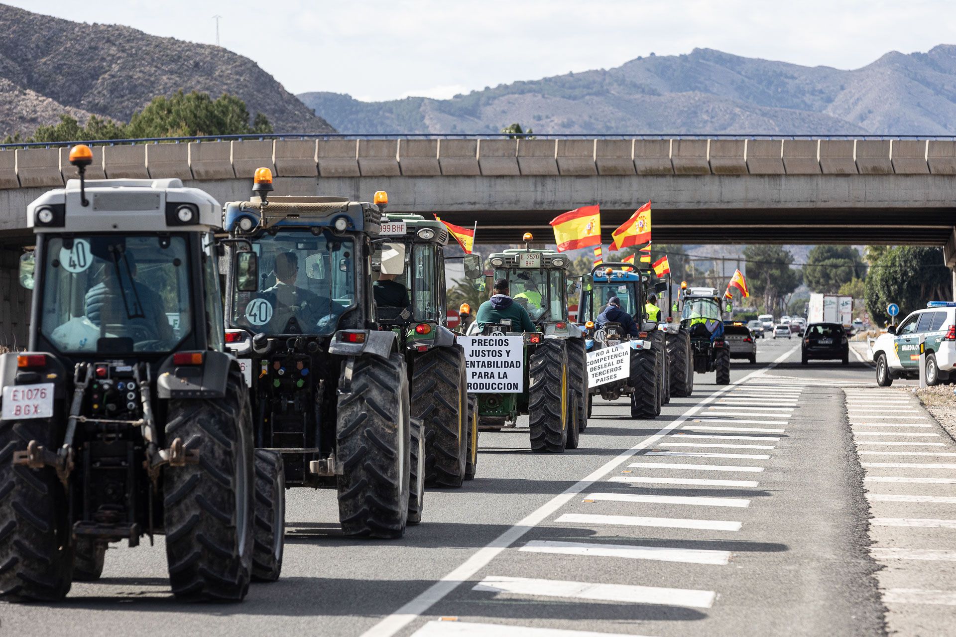 Protesta de agricultores en la vega Baja