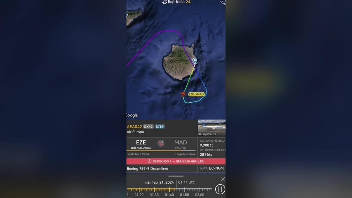 Desvían un vuelo intercontinental a Gran Canaria por una pasajera enferma.