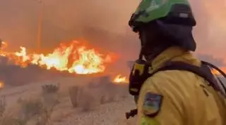 Una veïna de Los Gallardos, sobre l’incendi: “Està incontrolable”