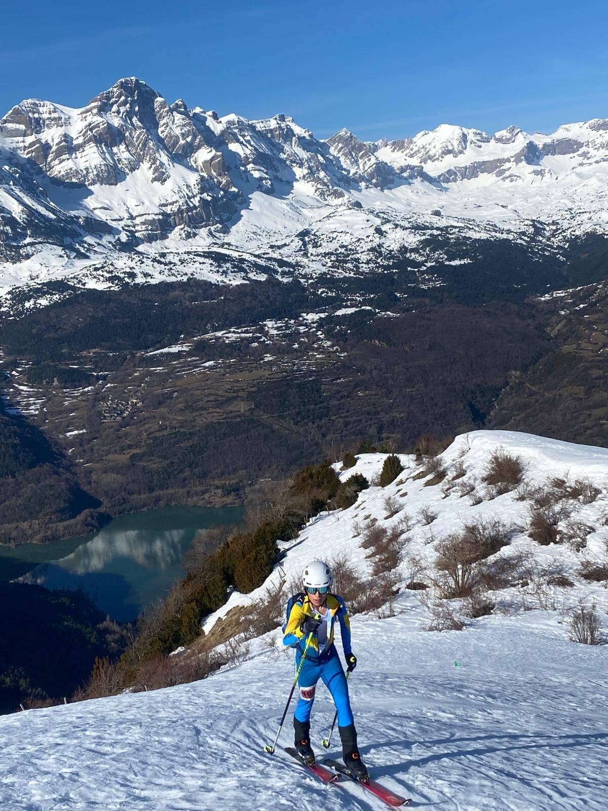Gonzalo Solar, durante una competición de esquí de montaña.