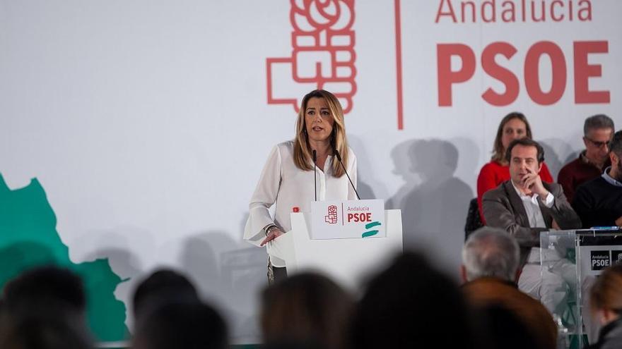 La presidenta en funciones de la Junta de Andalucía y candidata por el PSOE-A, Susana Díaz, renuncia a presentarse a la investidura.