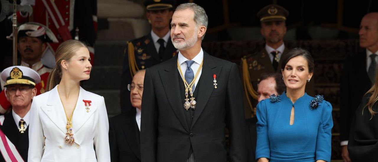 Leonor y sus padres, el rey Felipe VI y la reina Letizia.